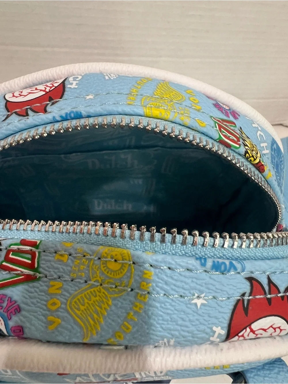 Von Dutch Light Blue Jax Crossbody/Handbag NWT!